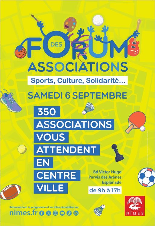 Forum des associations de Nîmes - Samedi 6 septembre 2025
